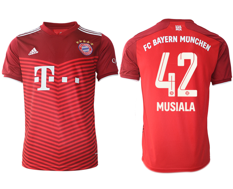 Men 2021-2022 Club Bayern Munich home aaa version red #42 Soccer Jersey